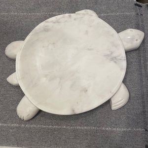 White Marble Turtle hand carved decoration dish tray